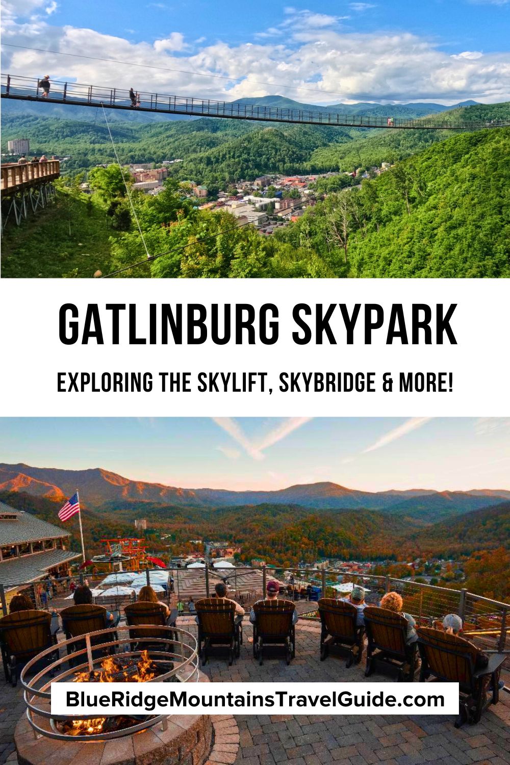Our guide to the breathtaking Gatlinburg SkyPark, including the SkyDeck, SkyBridge and an unforgettable chairlift ride up Crockett Mountain.