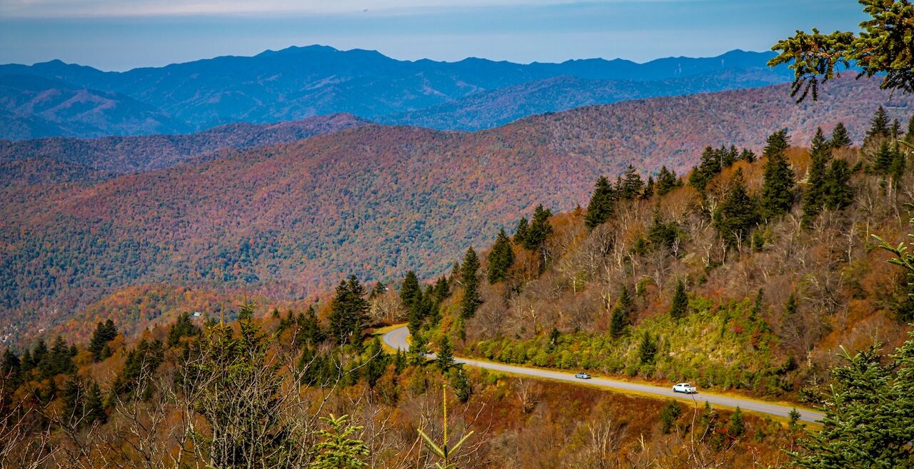 Blue Ridge Parkway viewed from Waterrock Knob Visitor Center