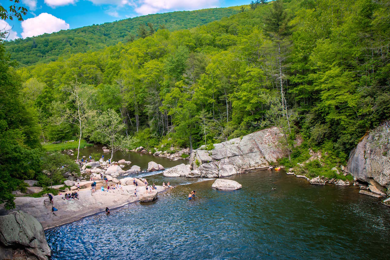 View from the top of Elk River Falls in Elk Park NC