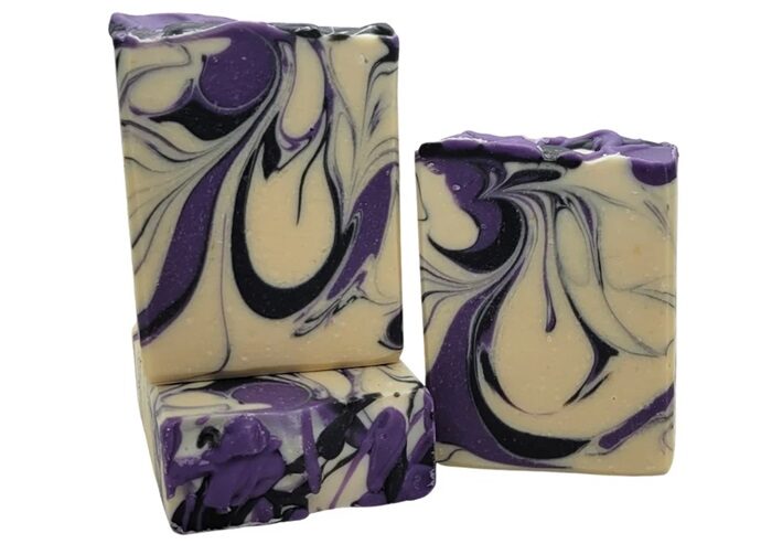 Black Raspberry & Vanilla Goat Milk Soap photo courtesy of Wholly Goat Soaps and Such Clyde NC