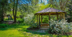 Gazebo at Asheville Botanical Gardens in Asheville NC