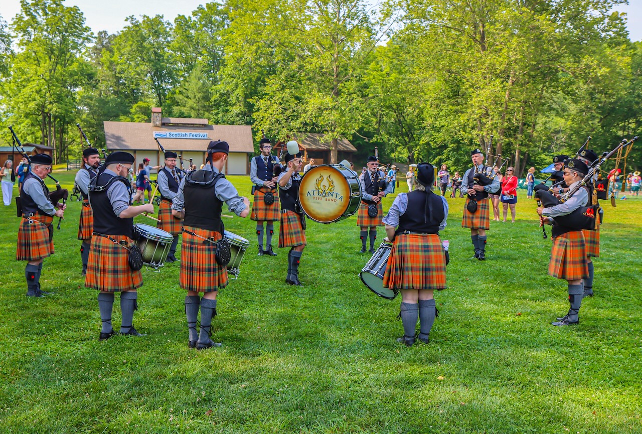 Atlanta Pipe Band at Georgia Mountain Scottish Festival in Hiawassee GA