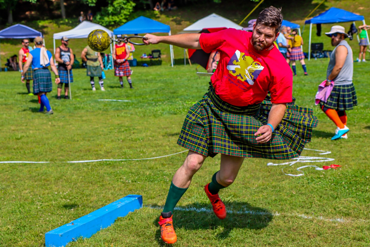 Atlhlete at Georgia Mountain Scottish Festival & Highland Games in Hiawassee GA