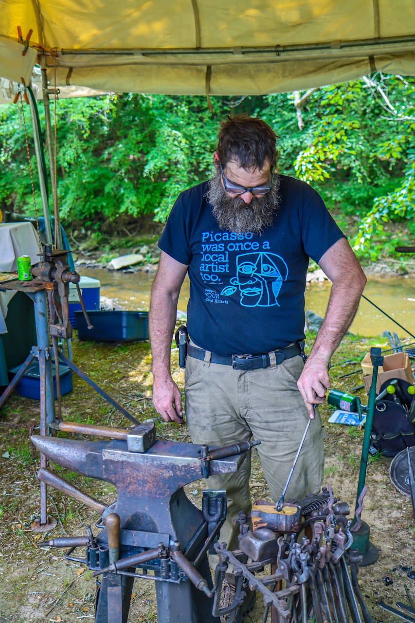 Blacksmith at Georgia Mountain Scottish Festival in Hiawassee GA