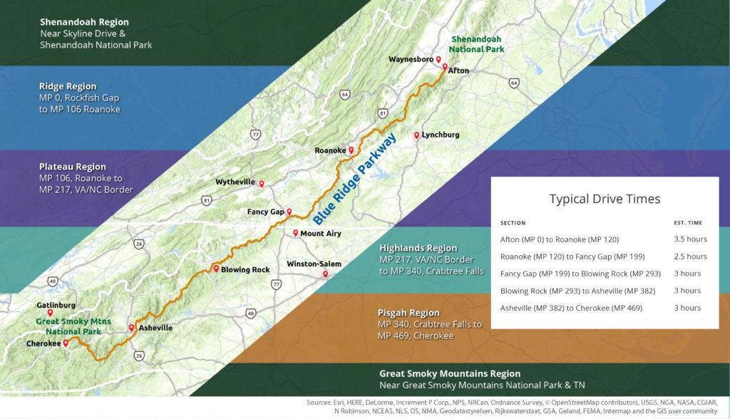 Blue Ridge Parkway Map