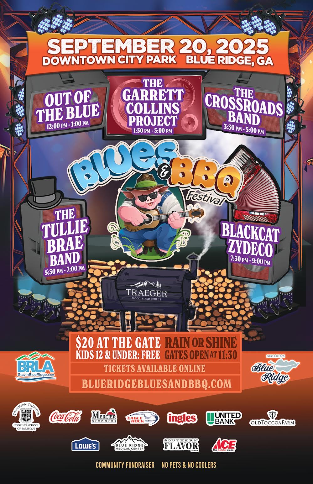Blue Ridge Blues & BBQ Festival Poster 2025