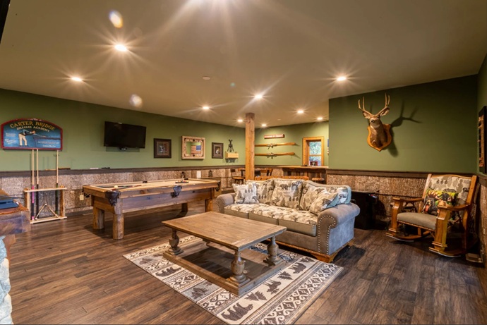 Eagles Nest Cabin Banner Elk NC basement