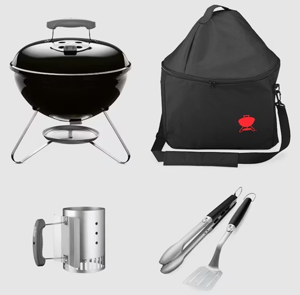 Weber Smokey Joe Charcoal Grill 14in Bundle