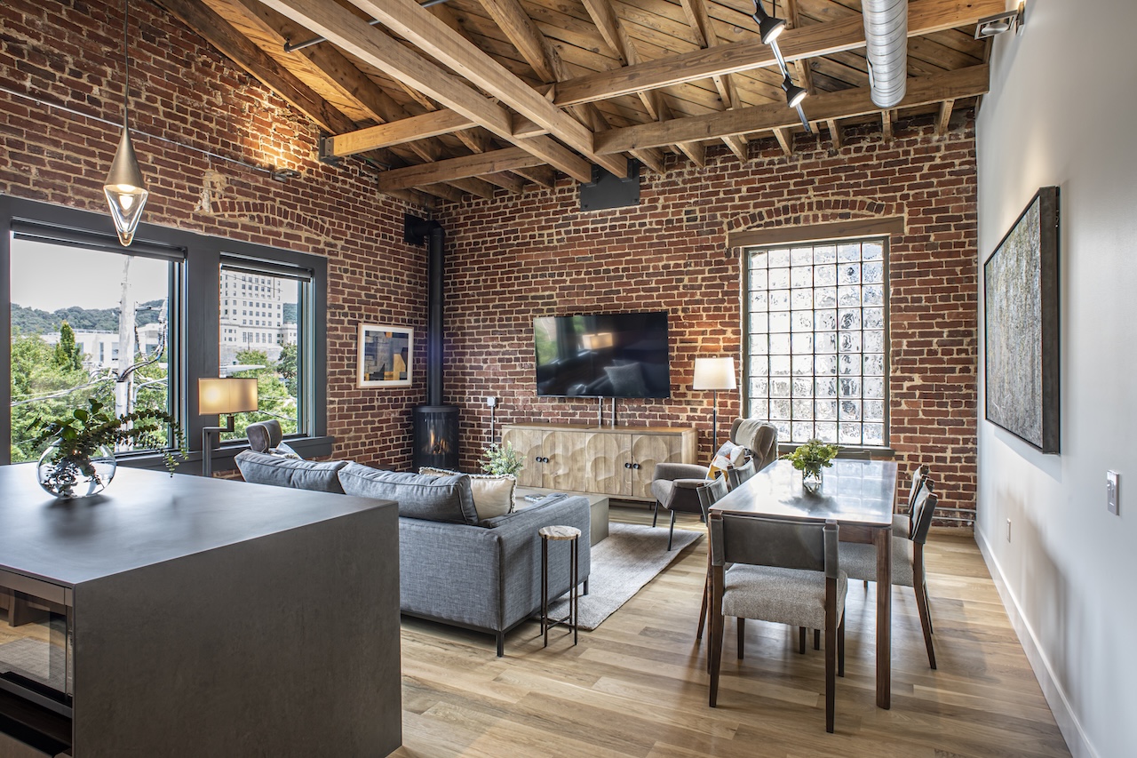 Elevation Lofts in Asheville NC- Living Room
